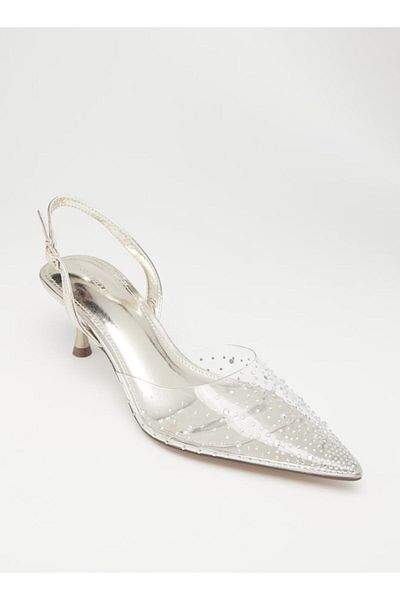 Flora Bella by Shoexpress Embellished Pumps with Flared Heels and Buckle Closure