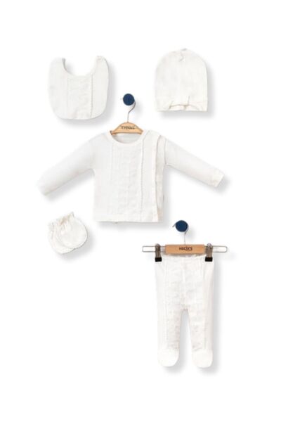 Necix's Uçuşan Tüllü Soft Kız Bebek Hastane Çıkışlı Beşli Set