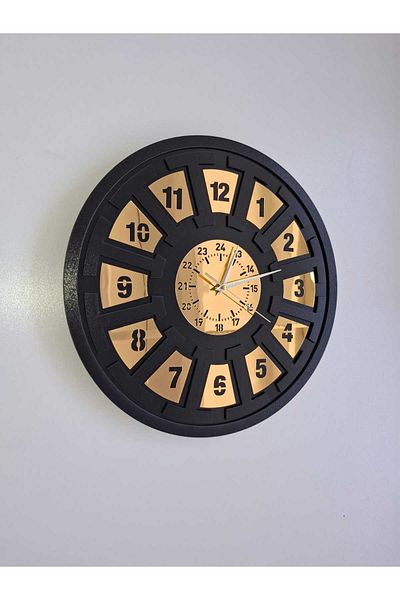 Wooden Factory Top Seller Gold Plexi Mirror Gift or Special Decorative Wall Clock to Your Home