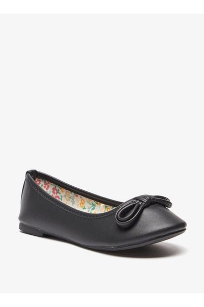 Flora Bella by Shoexpress Solid Slip-On Ballerina Shoes with Bow Accent