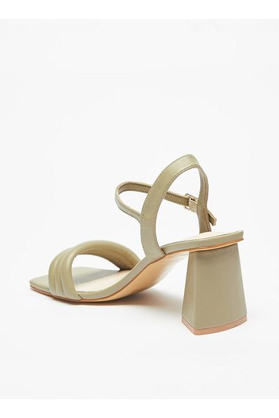 Flora Bella by Shoexpress Quilted Block Heels Sandals with Buckle Closure