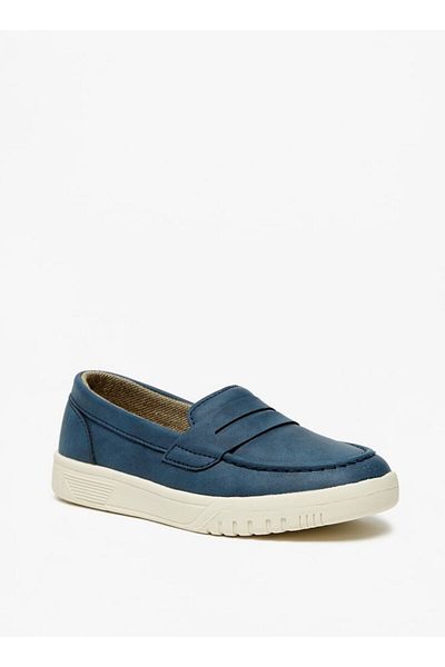 LBL by Shoexpress Boys' Solid Slip-On Loafers