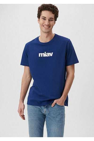 Mavi Μπλουζάκι με στάμπα Miau Navy Blue Regular Fit / Κανονική εφαρμογή 067153 - 602755