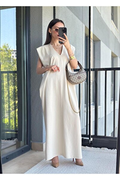 tugenatelier V-Neck - Wadded Tesil Dress