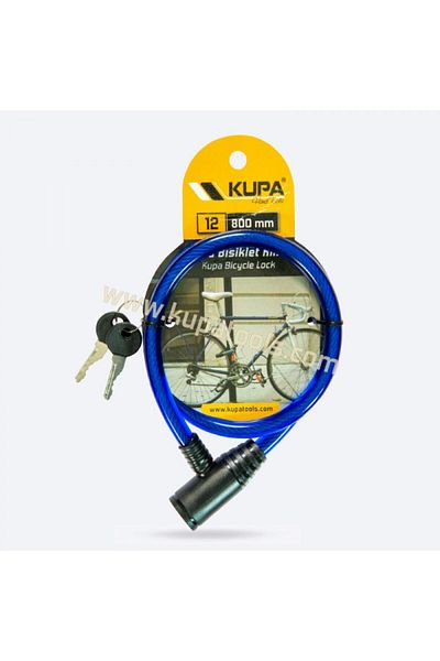 Kupa Flexible Vinyl Coated Bicycle Lock - 12 mm 80 cm
