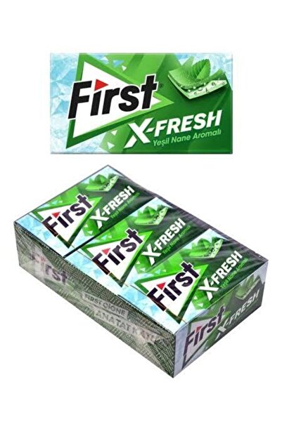 Mondelez First X-fresh Green Mint Flavored Gum 12 Pieces