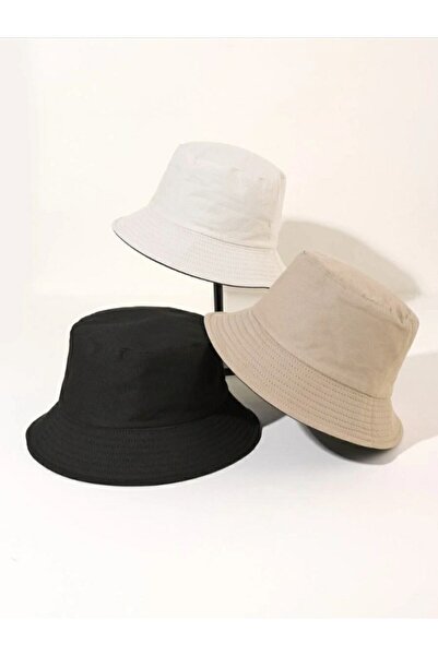 GYES Unisex Bucket Balıkçı Şapka 3'lü Set