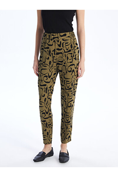 LC Waikiki Lcwaikiki Basic Elastic Waist Comfortable Patterned Women's Trousers