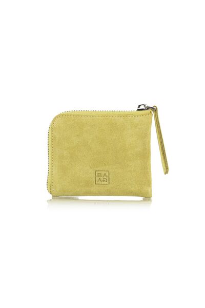 Baga Sarı Süet Cüzdan