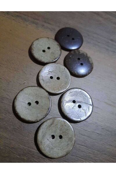 İMREN AKSESUAR Κουμπί 23 χιλιοστών ξύλινο κοκονάτ 1 συσκευασία 10 τεμάχια