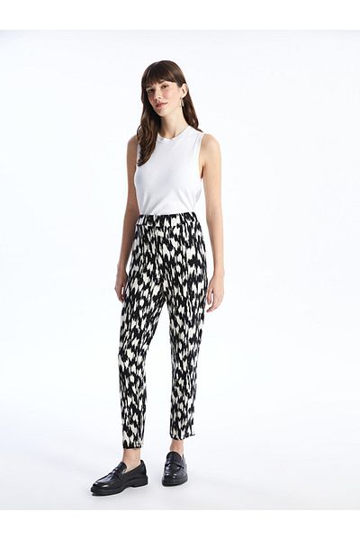 LC Waikiki LCWAIKIKI Pantaloni de damă cu model confortabil cu talie elastică de bază