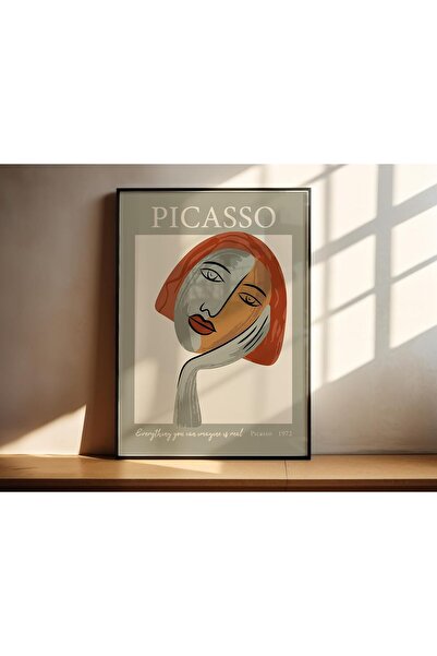 Linacci Единичен постер с абстрактна картина на художник в черна метална рамка, комплект стъклени картини