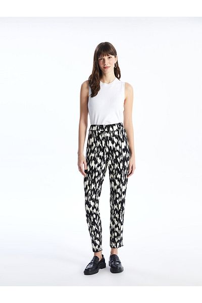 LC Waikiki LCWAIKIKI Pantaloni de damă cu model confortabil cu talie elastică de bază