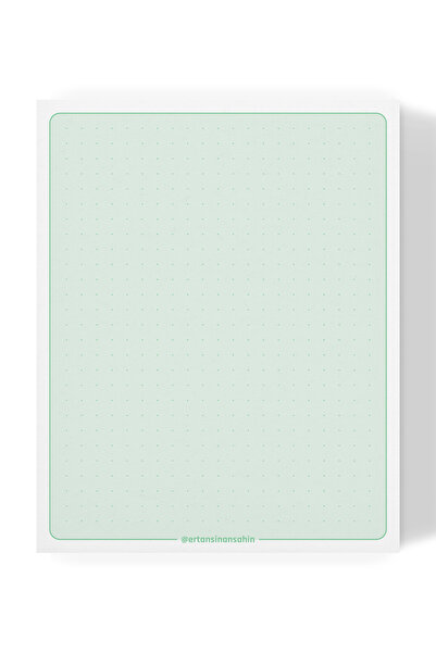 ertan sinan sahin 40'lı XL Çalışma Kartı - Yeşil