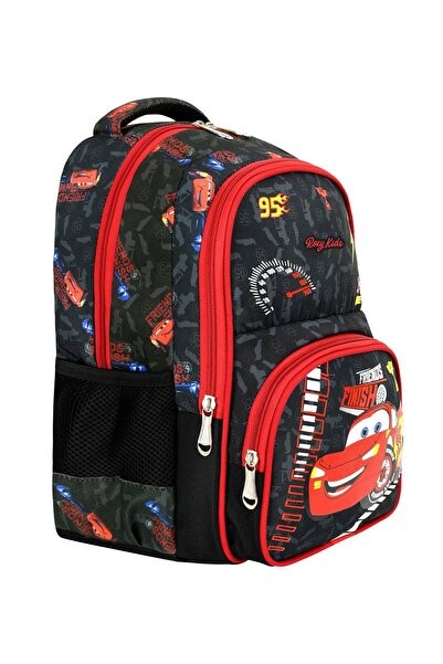 YOUOY Geantă pentru școală primară cu model de mașină - Set cutie termică pentru nutriție și creion