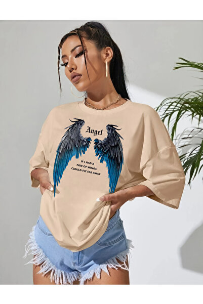 oneagılyazı Μπλουζάκι με στάμπα ΑΓΓΕΛΟΥ ΦΤΕΡΟΥ