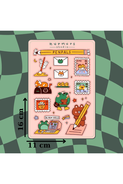 Nurmurs kurbağa tatlı sticker  Laptop Tablet Telefon Planner - Ajanda - Bulle...