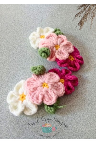 Masal Örgü Dünyası 3 Object Snap Daisy Hairpin - Niche Hair Accessory Reflects Your Hair Style Mixed Color (1 PAIR)