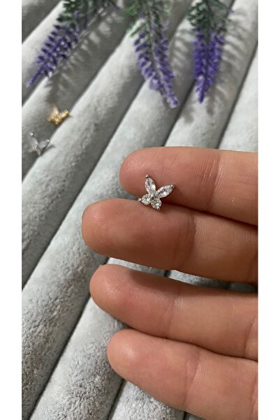 Nilperi takı Çelik Tragus Küpe (arkası topçuklu)