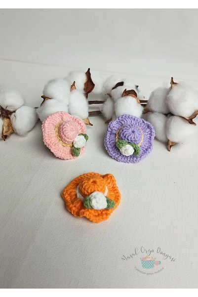 Masal Örgü Dünyası Special 3-Piece Hat Series Niche Hair Accessory Hairpins