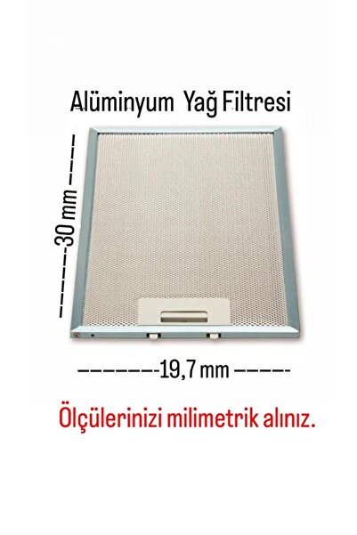 beratsogutma 19,7 x 30 MM / CM ASPİRATÖR DAVLUMBAZ ALÜMİNYUM KASET FİLTRE