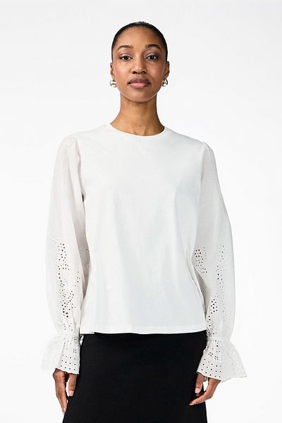 YAS. TOP Z RĘKAWAMI YASLEX LS EMB - S. NOOS