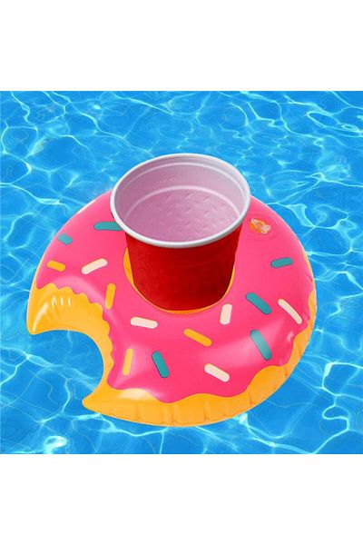 Şeker Ofisi Sea Bed Inflatable Cup Holder Donut Pink