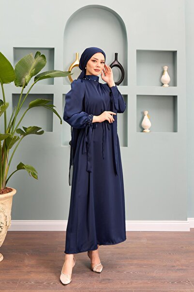 Hülya Keser Beren Saten Abiye - Lacivert