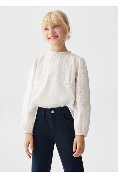 MANGO Kids Τζιν με σχισμή φαρδιά