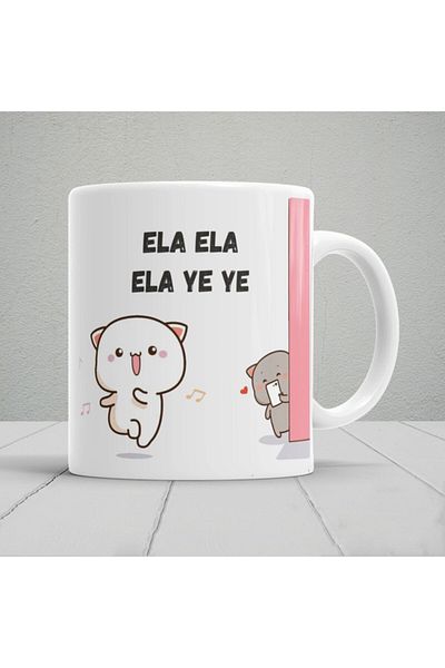 Sigma Ela Ela Ye Ye Design Printed Ceramic Tea Coffee Cup