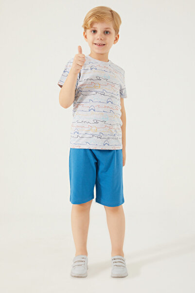 ROLY POLY Rolypoly Shark Pattern Gray Boy Bermuda Suit