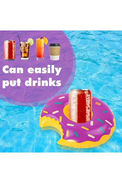 Şeker Ofisi Sea Bed Inflatable Cup Holder Donut Purple