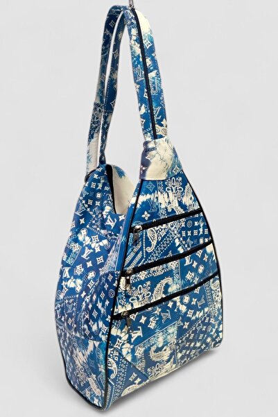 Lederax Rucsac cu mai multe compartimente din piele naturală și geantă de umă...