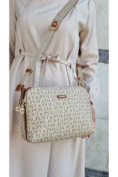 Just Polo Kadın Kum Taba 5 Bölmeli Çapraz Çanta Tm1127
