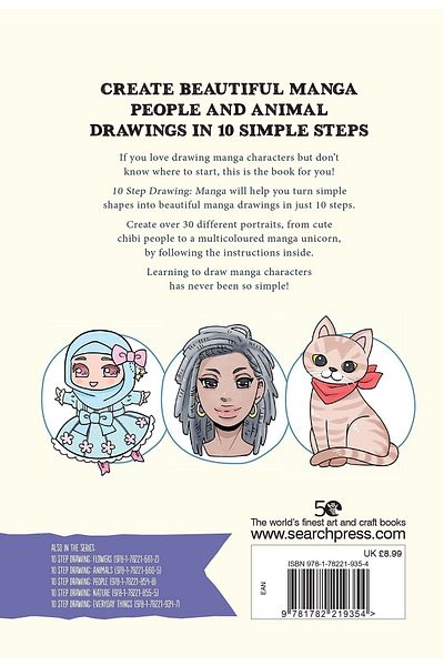 Kolektif Kitap 10 Step Drawing - Manga: Over 30 Manga Images in Easy Steps - Chie Kutsuwada