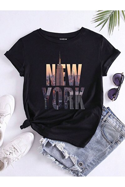 coolart Tricou New York City - Tricouri oversize de vară cu mânecă scurtă cu ...