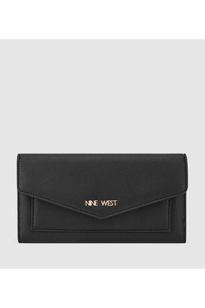 Nine West Ninewest Lenna Slg Check Sec Black Wallet Bag for Women