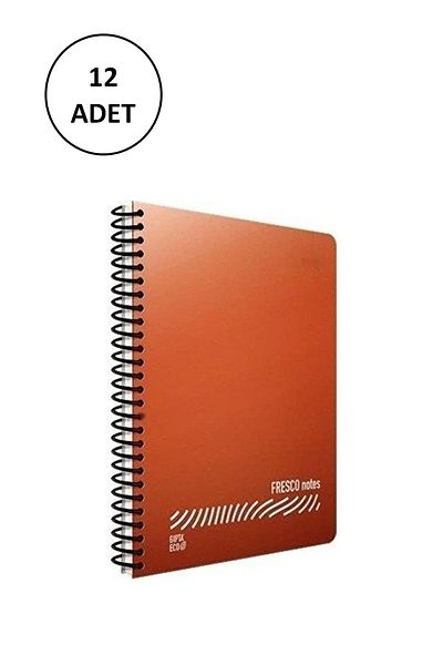 Gıpta Fresco Spiral A5 Notebook - 72 Yp Checked, Plastic Cover, 12 Pack 4943