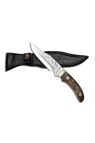 Bora Bıçakları Bora 310 Dragon Kök Ceviz Gravürlü Bıçak