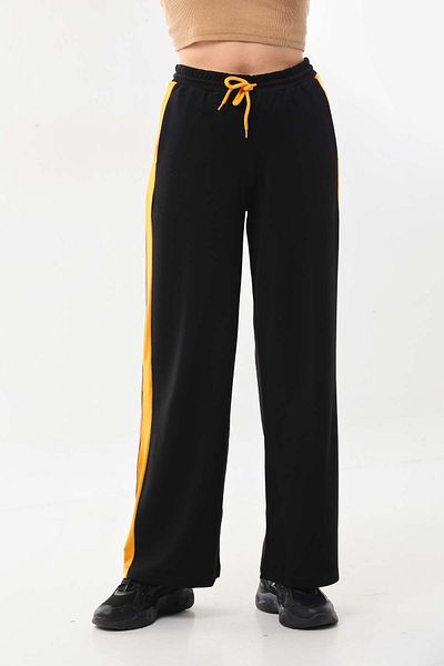 Sistas Women's Waist-Tied Comfortable Form Trousers 22959 Black