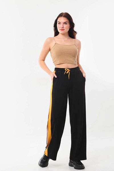 Sistas Women's Waist-Tied Comfortable Form Trousers 22959 Black