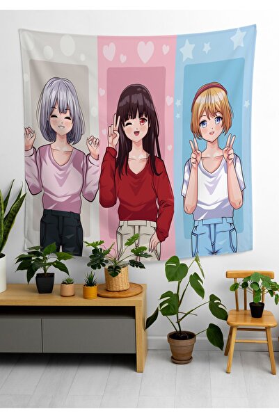 ALAMODECOR 3 аниме модела, отпечатани, винтидж аниме модел, стенна декорация,...