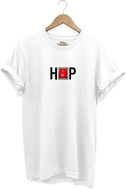 The Baski تي شيرت أبيض بأكمام قصيرة مطبوع عليه هيب هوب للجنسين