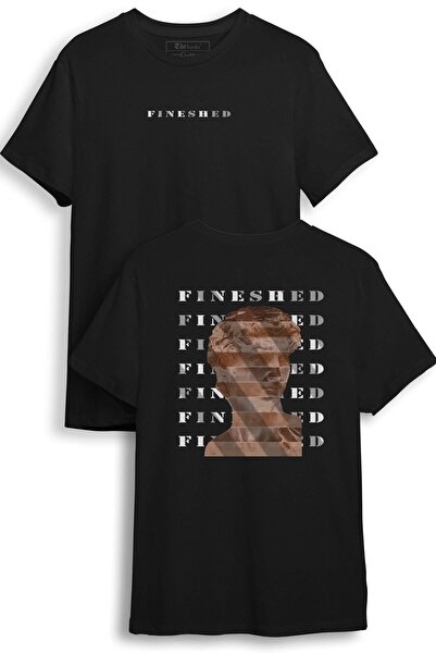 The Baski Crna unisex skulptura leđa Štampano Cool kratki rukav T-shirt