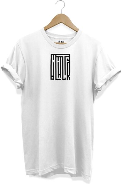 The Baski Bela unisex crno-bela Štampano minimalna majica kratkih rukava T-shirt