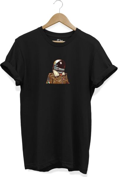 The Baski Crna unisex majica za pilote borbenih aviona Štampano Cool kratki r...