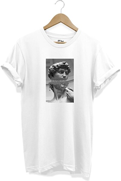 The Baski Bela unisex statua Davida, kul skulptura Štampano kratkih rukava T-...