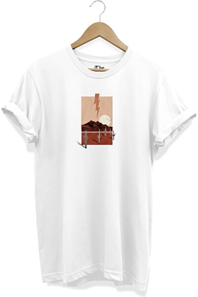 The Baski Beli unisex vestern - vestern kaktus i pustinja Štampano cool kratk...