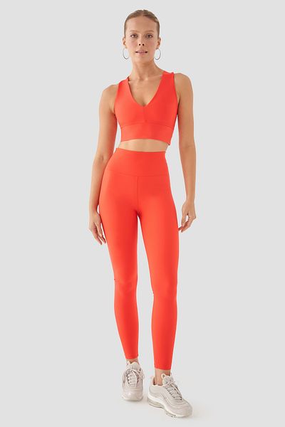 Superstacy Popi High Waist Pomegranate Flower Sports Leggings