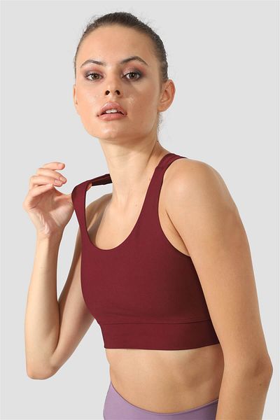Superstacy Cross Strap Cherry Sports Bustier